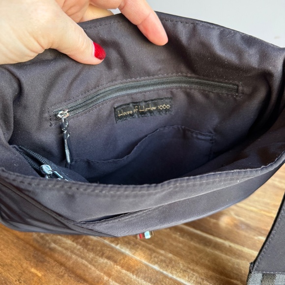 House of Harlow 1960 Nicole Richie Black Nylon Crossbody Shoulder Bag - Picture 7 of 11